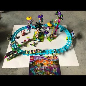 Lego Friends amusement park roller coaster